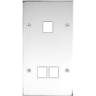 MODELEC - Façade Confidence Laiton Chrome Double Verticale M1 M2 à Vis