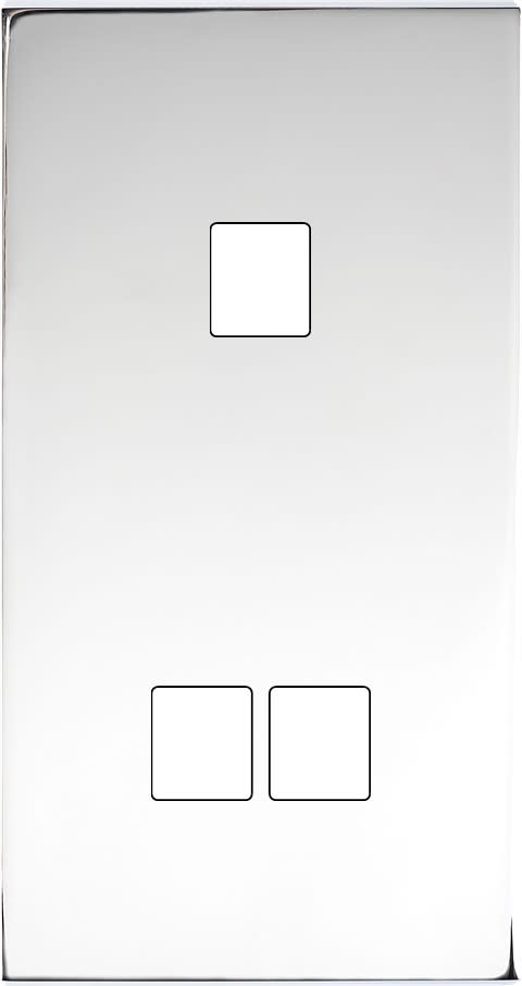 MODELEC - Façade Confidence Laiton Chrome Double Verticale M1 M2