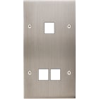 MODELEC - Façade Confidence Laiton Nickel Satine Double Verticale M1 M2 à Vis