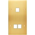 MODELEC - Façade Confidence Laiton Satine Double Verticale M1 M2 à Vis