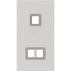 MODELEC - Façade Empreintes VOLUME Blanc Double Verticale 1 Média 2 Médias, magnétique