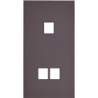 MODELEC - Façade Désir Anthracite Mat Double Verticale 1 Media 2 Medias