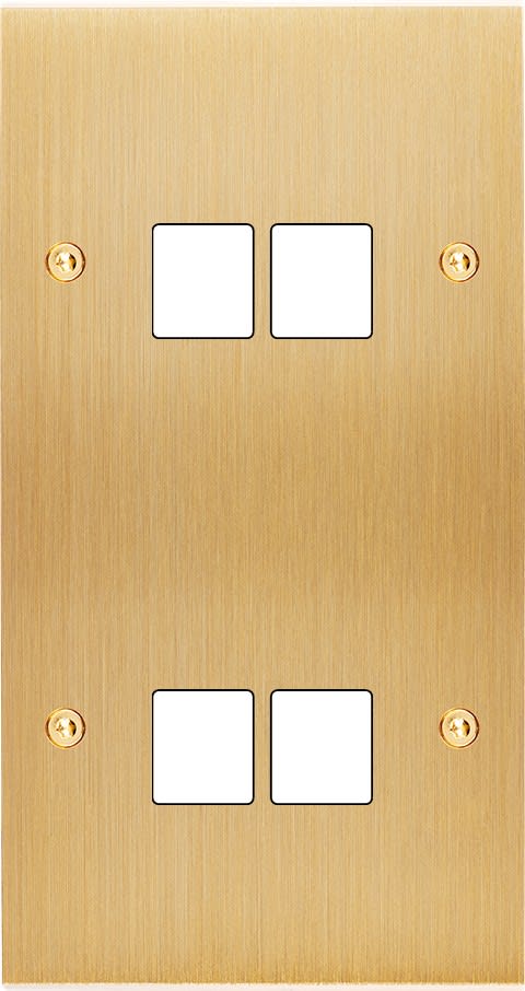 MODELEC - Façade Confidence Laiton Brosse Double Verticale M2 M2 à Vis