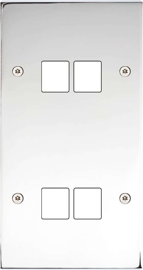 MODELEC - Façade Confidence Laiton Chrome Double Verticale M2 M2 à Vis