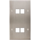 MODELEC - Façade Confidence Laiton Nickel Satine Double Verticale M2 M2 à Vis