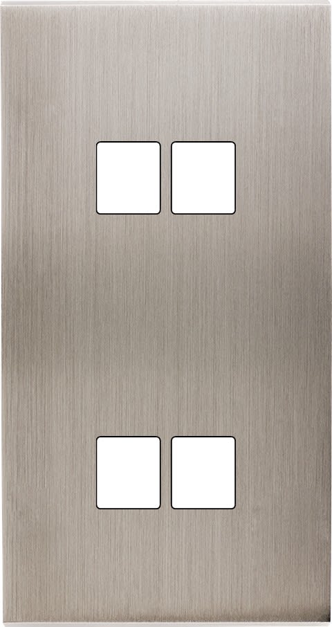 MODELEC - Façade Confidence Laiton Nickel Sat Double Verticale M2 M2