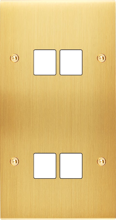 MODELEC - Façade Confidence Laiton Satine Double Verticale M2 M2 à Vis