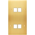 MODELEC - Façade Confidence Laiton Satine Double Verticale M2 M2 à Vis