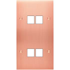 MODELEC - Façade Confidence Laiton Cuivre Satine Double Verticale M2 M2 à Vis