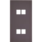 MODELEC - Façade Désir Anthracite Mat Double Verticale 2 Medias 2 Medias