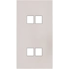 MODELEC - Façade Désir Gris Perle Mat Double Verticale 2 Medias 2 Medias