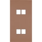 MODELEC - Façade Désir Moka Mat Double Verticale 2 Medias 2 Medias