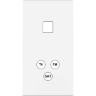 MODELEC - Façade Confidence Laiton Blanc Double Verticale M1 C3