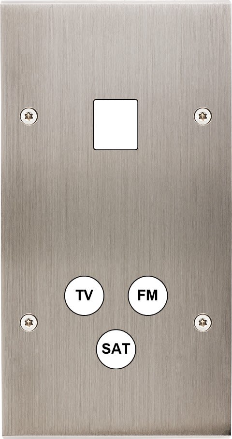 MODELEC - Façade Confidence Laiton Nickel Satine Double Verticale M1 C3 à Vis