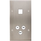 MODELEC - Façade Confidence Laiton Nickel Satine Double Verticale M1 C3 à Vis