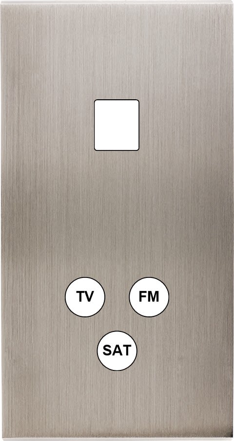 MODELEC - Façade Confidence Laiton Nickel Sat Double Verticale M1 C3