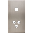 MODELEC - Façade Confidence Laiton Nickel Sat Double Verticale M1 C3