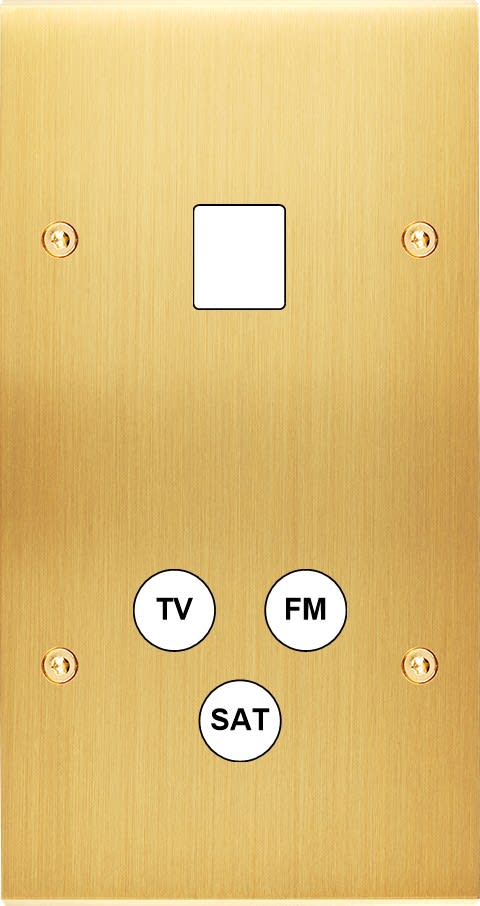 MODELEC - Façade Confidence Laiton Satine Double Verticale M1 C3 à Vis