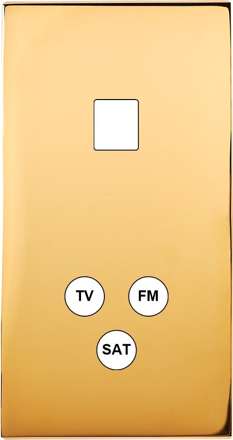 MODELEC - Façade Confidence Laiton Or Miroir Double Verticale M1 C3