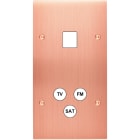 MODELEC - Façade Confidence Laiton Cuivre Satine Double Verticale M1 C3 à Vis