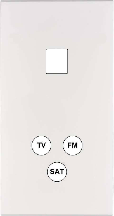 MODELEC - Façade Confidence Laiton Blanc Email Double Verticale M1 C3