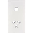 MODELEC - Façade Confidence Laiton Blanc Email Double Verticale M1 C3