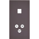 MODELEC - Façade Désir Anthracite Mat Double Verticale 1 Media Tv-Fm-Sat