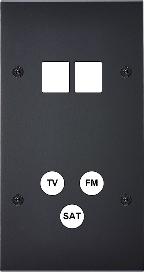 MODELEC - Façade Confidence Laiton Noir Mat Double Verticale M2 C3 à Vis