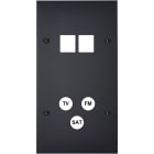 MODELEC - Façade Confidence Laiton Noir Mat Double Verticale M2 C3 à Vis