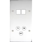 MODELEC - Façade Confidence Laiton Chrome Double Verticale M2 C3 à Vis