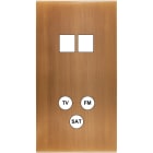 MODELEC - Façade Confidence Laiton Vieux Bronze Double Verticale M2 C3