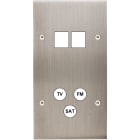 MODELEC - Façade Confidence Laiton Nickel Satine Double Verticale M2 C3 à Vis