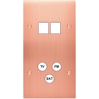 MODELEC - Façade Confidence Laiton Cuivre Satine Double Verticale M2 C3 à Vis