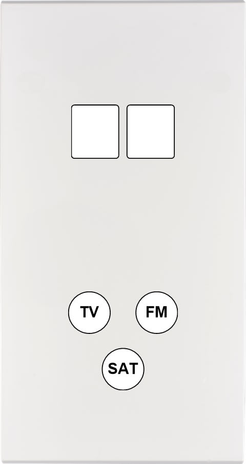 MODELEC - Façade Confidence Laiton Blanc Email Double Verticale M2 C3