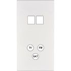 MODELEC - Façade Confidence Laiton Blanc Email Double Verticale M2 C3