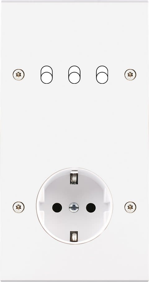 MODELEC - Façade Confidence Laiton Blanc Double Verticale B3 PCK Vis