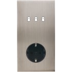 MODELEC - Façade Confidence Laiton Nickel Satine Double Verticale B3 Pck