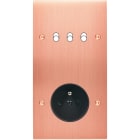 MODELEC - Façade Confidence Laiton Cuivre Satine Double Verticale 3 Basculeurs PC à Vis