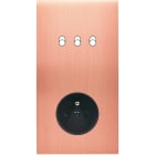 MODELEC - Façade Confidence Laiton Cuivre Satine Double Verticale 3 Basculeurs PC Magnet