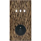 MODELEC - Façade Fascination Laiton Fauve Double Verticale 3 Basculeurs PC Magnet