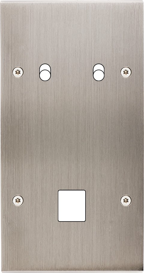 MODELEC - Façade Confidence Laiton Nickel Satine Double Verticale B2 M1 à Vis