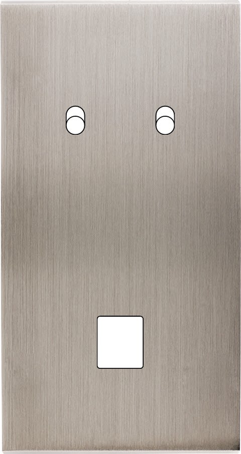 MODELEC - Façade Confidence Laiton Nickel Satine Double Verticale 2 Basculeurs M1