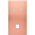 MODELEC - Façade Confidence Laiton Cuivre Satine Double Verticale 2 Basculeurs M1 Magnet