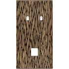 MODELEC - Façade Fascination Laiton Fauve Double Verticale 2 Basculeurs M1 Magnet