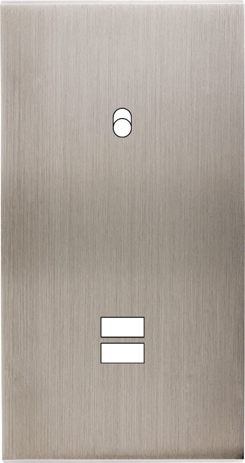 MODELEC - Façade Confidence Laiton Nickel Satine Double Verticale B1 U1