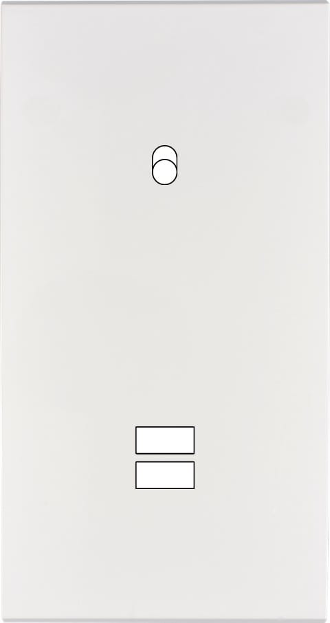 MODELEC - Façade Confidence Laiton Blanc Email Double Verticale B1 U1