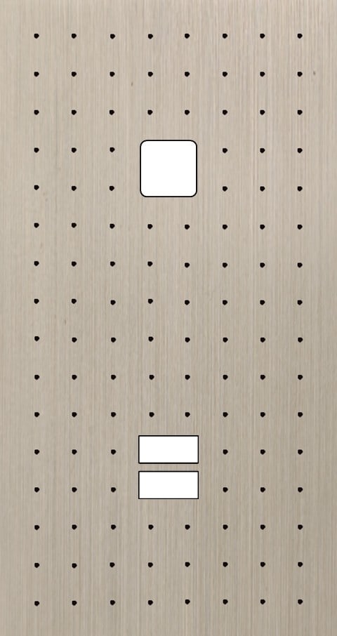 MODELEC - Façade Empreintes POINT Nickel Satiné Double Verti 1 bouton carré Chargeur USB M