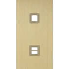 MODELEC - Façade Empreintes VOLUME Laiton Sat Double Verti 1 bouton carré Chargeur USB M