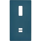MODELEC - Façade "M" Gris Mat Double Verticale 1 Bouton magnétique