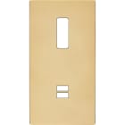 MODELEC - Façade "M" Laiton Verni Double Verticale 1 Bouton magnétique